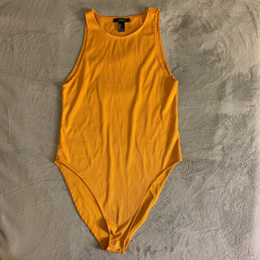 Yellow tank top bodysuit